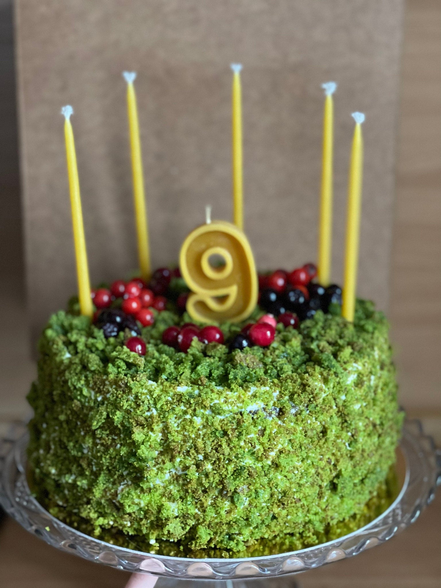 Beeswax Birthday Cake Natural Candles
