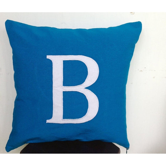 Unique Personalized Gifts, Blue Couch Monogram Pillow Cover