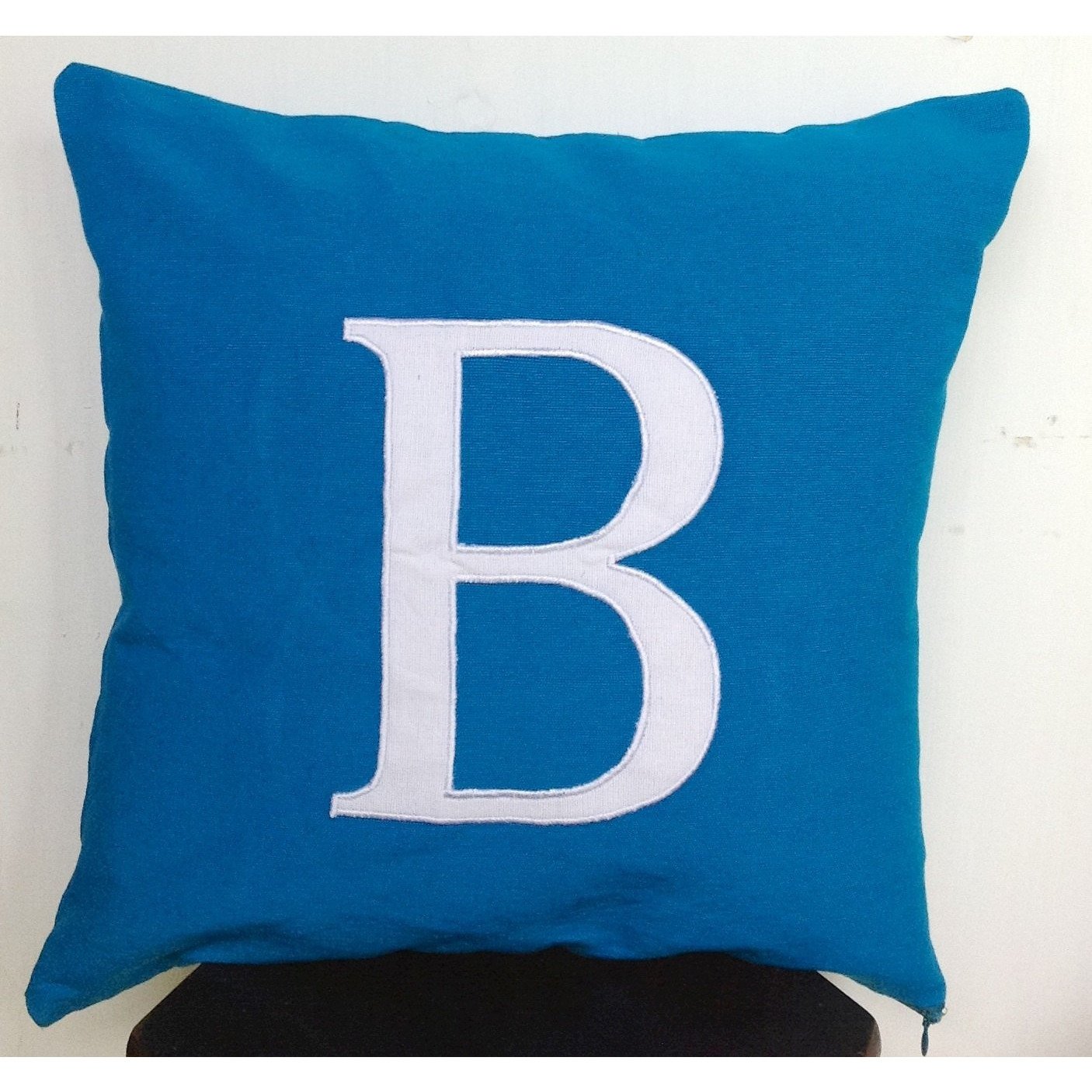 Unique Personalized Gifts, Blue Couch Monogram Pillow Cover