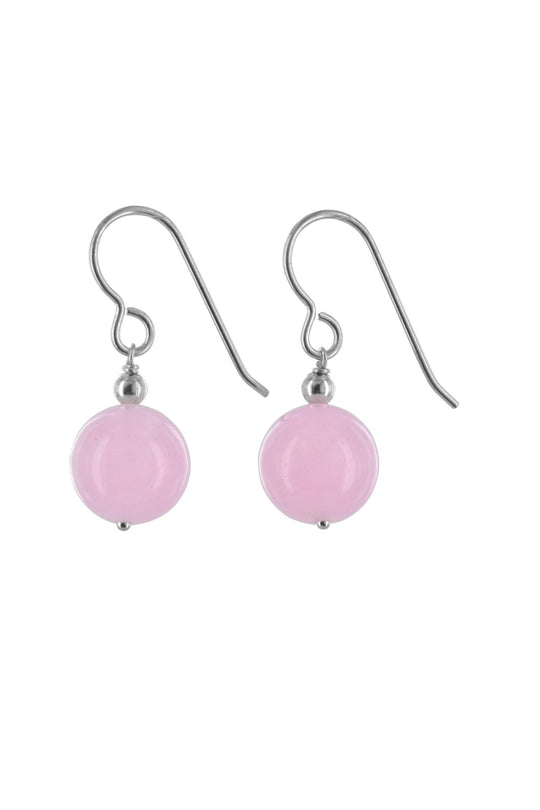 Rose Jade Drop Earrings