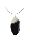 Black and White Onyx Gemstone Necklace