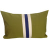 Olive Green, Cream and Navy pillow 12"x18"'Rectangle Color Pillows