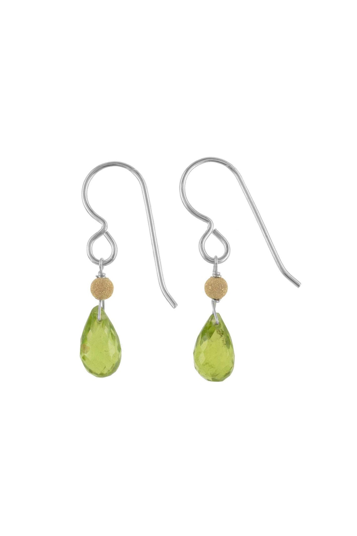 Green Peridot, August Birthstone Gemstone Earrings
