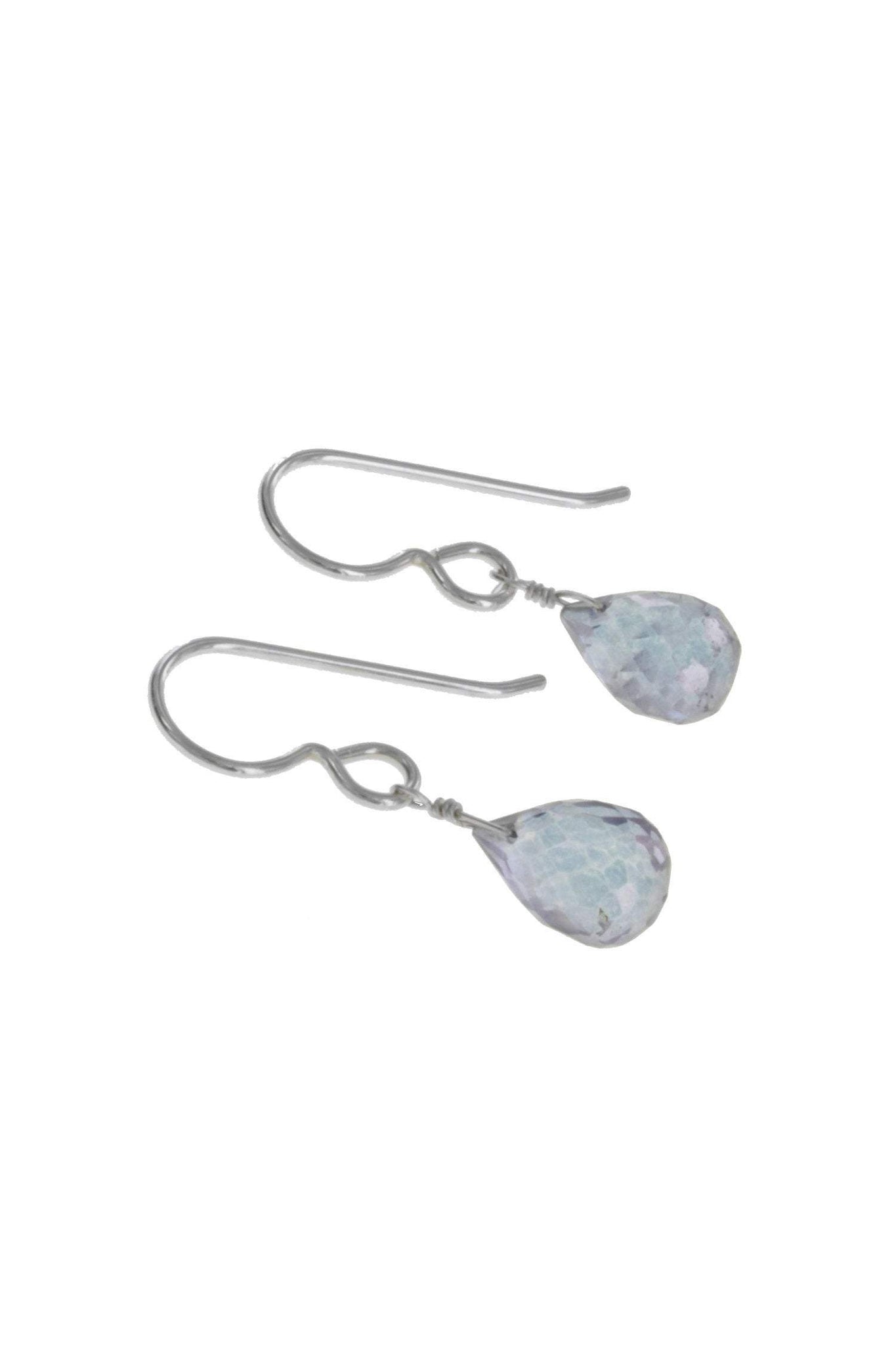 Small Dangle Blue Quartz Earrings