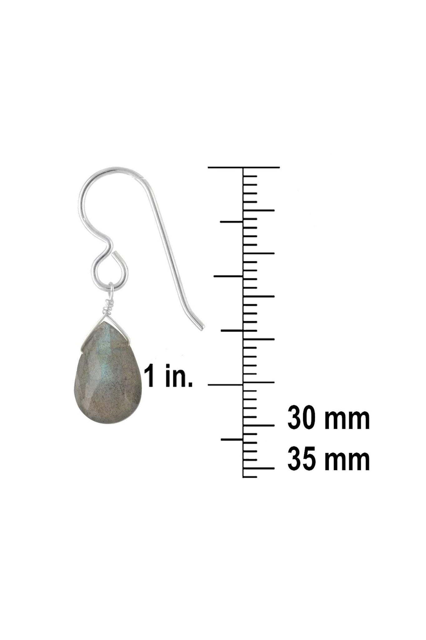 Minimalist Earrings, Labradorite Gemstones