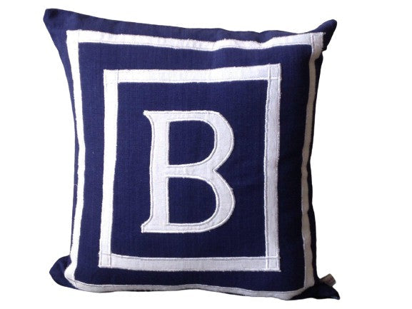 Appliqued Letter Pillows, Letter Sofa Decorative Throw Pillow