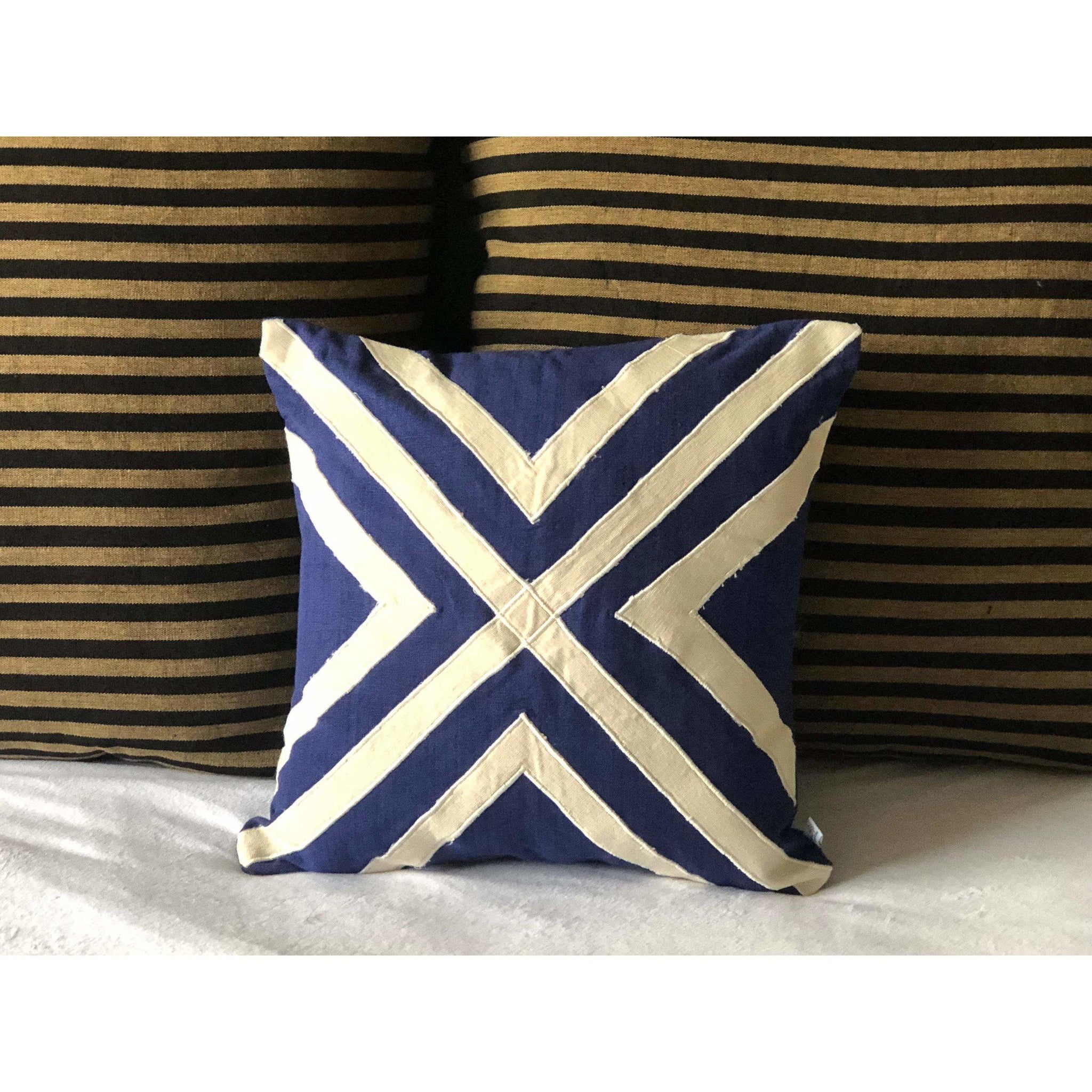 Blue Abstract Unique Throw Pillows