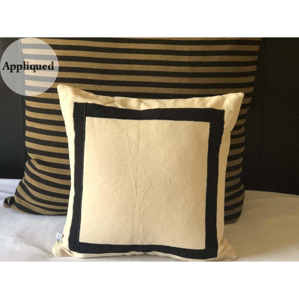 Ivory Trim Pillows | Designer Abstract Modern Pillow