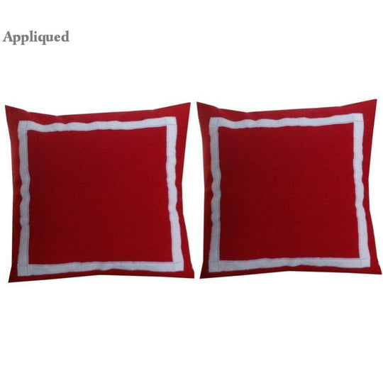 Red White Pillow Shams, Red Decorative Pillows