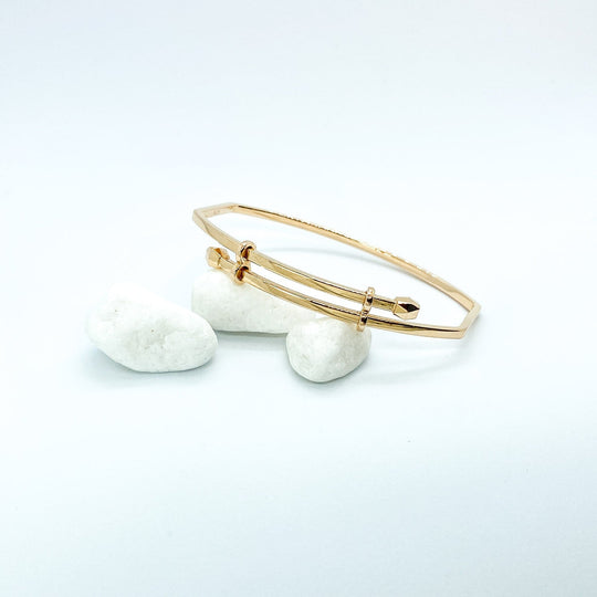 Handmade 18K Yellow Gold Bangle Bracelet | Reminisce
